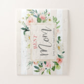 Tag der besten Mama Peach floral Mütter Puzzle (Vertikal)