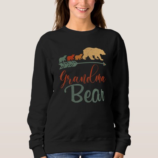 Tag der besten Mütter der Großmutter Bear Sweatshirt (Vorderseite)