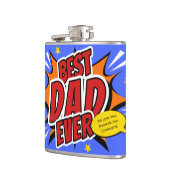 Tag der besten Vater je Comic Superhero Fathons Flachmann (Links)