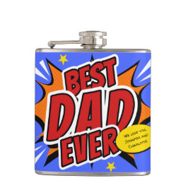 Tag der besten Vater je Comic Superhero Fathons Flachmann