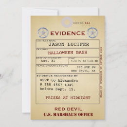 Tag der Beweisaufnahme Halloween Spooky Spaß Merkw Einladung