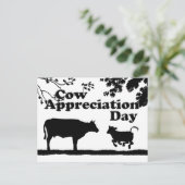 Tag der Bewertung der Kuh Postkarte (Stehend Vorderseite)