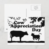 Tag der Bewertung der Kuh Postkarte (Vorne/Hinten)