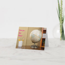 Tag der Bewertung durch Lehrer im Klassenzimmer Dankeskarte