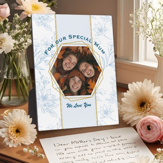 Tag der blauen Flora-Mütter Fotoplatte