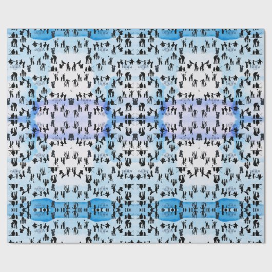 Tag der Blauen Schattenväter Geschenkpapier (Flach)