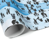 Tag der Blauen Schattenväter Geschenkpapier (Rolleneckpunkt)