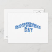 Tag der blauen Unabhängigkeit Postkarte (Vorne/Hinten)
