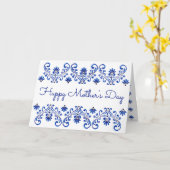 Tag der Blauen und Weißen Mutter Karte (Gelbe Blume)