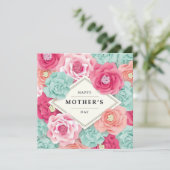 Tag der bloralen Mütter Feiertagskarte (Stehend Vorderseite)