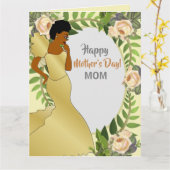 Tag der blühenden Grünen Afrikanischer Muttertag Karte (Gelbe Blume)