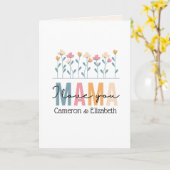 Tag der blühenden Rosa Mütter Karte (Gelbe Blume)