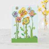 Tag der Blume Karte (Gelbe Blume)