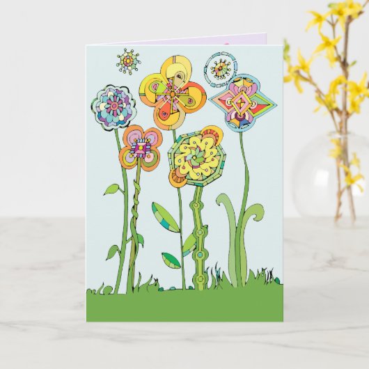 Tag der Blume Karte (Gelbe Blume)