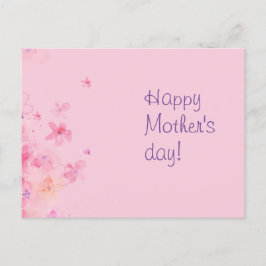 Tag der Blume Rosa Aquarell Postkarte