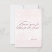 Tag der Blume Rosa Karte (Rückseite)