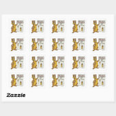 Tag der Bodenschätze Quadratischer Aufkleber (Blatt)