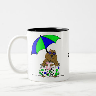 Tag der Bodenschätze   Strandschirm Zweifarbige Tasse