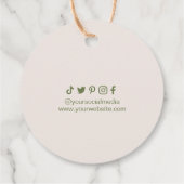 Tag der botanischen, modernen Produktverpackung Geschenkanhänger (Rückseite)