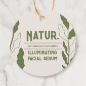 Tag der botanischen, modernen Produktverpackung Geschenkanhänger (Vorderseite)