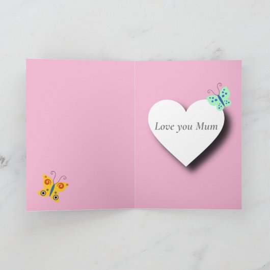 Tag der bunten Butterfly-Mütter Karte (Innenseite)