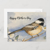 Tag der Chickademütter Postcard Wasserfarbe Postkarte (Vorne/Hinten)