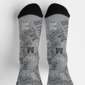 Tag der Coolen Woche Grauer Donnerstag Socken (Oben)