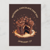 Tag der dekadenten nationalen Schokoladenkuchen Postkarte (Vorderseite)