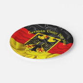 Tag der Deutschen Einheit, Deutschland Nationalfei Pappteller (Schrägansicht)