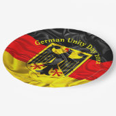 Tag der Deutschen Einheit, Nationalfeiertag Deutsc Pappteller (Schrägansicht)