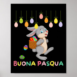Tag der Eierjagd Italienisches Glück Ostern Italie Poster
