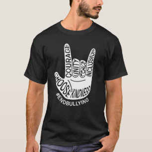 Tag der Einheit 2022 Anti-Mobbing-Liebe Sign End B T-Shirt