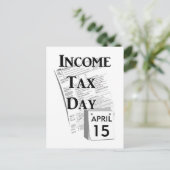 Tag der Einkommensteuer Postkarte (Stehend Vorderseite)