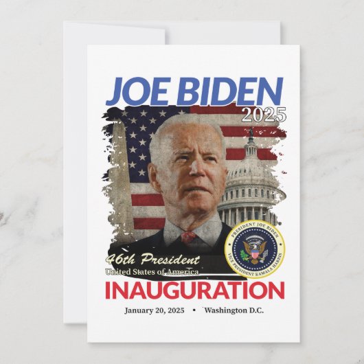 Tag der Einweihung 2025 Joe Biden Viewing Party Einladung (Vorderseite)