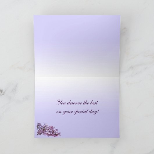 Tag der eleganten Lilacs-Mütter Karte (Innenseite)