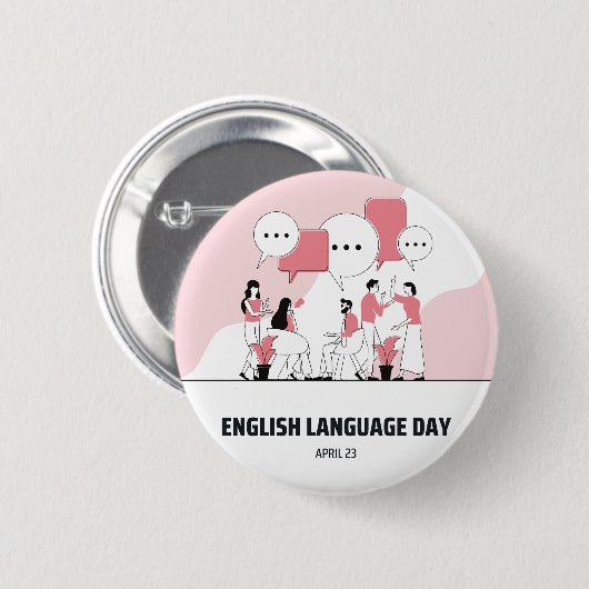 Tag der englischen Sprache Button (Vorne & Hinten)