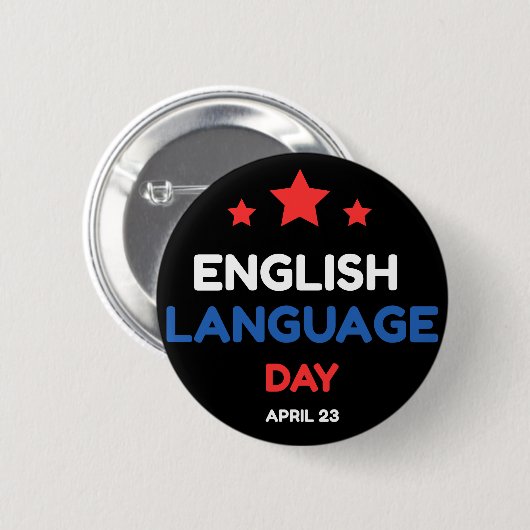 Tag der englischen Sprache Button (Vorne & Hinten)