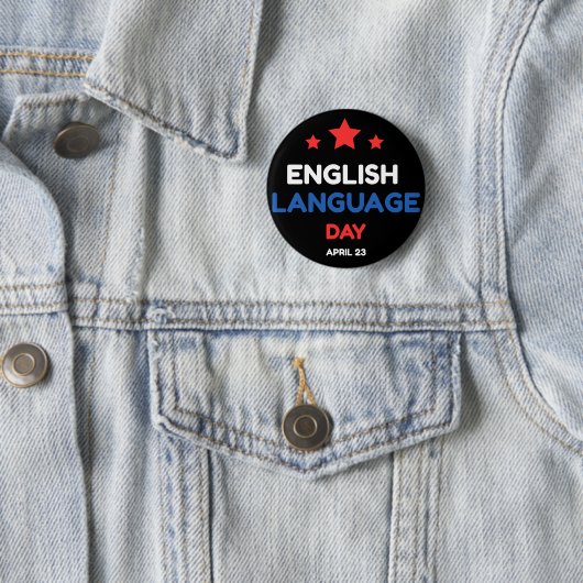 Tag der englischen Sprache Button (Beispiel)