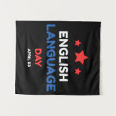 Tag der englischen Sprache Wandteppich (Vorderseite (Horizontal))