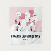 Tag der englischen Sprache Wandteppich (Vorderseite)