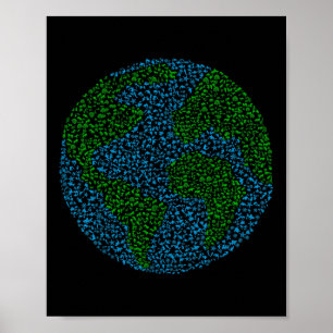 Tag der Erde 2025 Design Wilde Tiere und Meerestie Poster