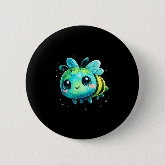 Tag der Erde 2026 Bienenkunst Button (Vorderseite)
