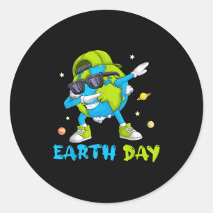 Tag der Erde 2026 cool dabbing Tag der Erde Kleink Runder Aufkleber