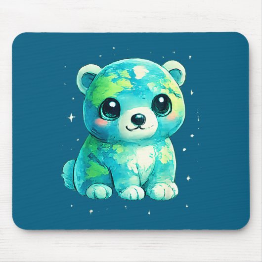 Tag der Erde 2026 Eisbärkunst Mousepad (Vorne)