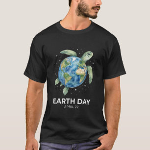 Tag der Erde 22. April Schildkröte Slogan rette de T-Shirt