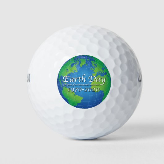 Tag der Erde 50 Jahre Jahrestag 2020 Golfball (Vorderseite)