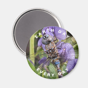 Tag der Erde Blaugesetzte Schlangennadel-Libelle a Magnet