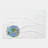 Tag der Erde Blaugrüner Globus Karte Planet Geschirrtuch (Horizontal)