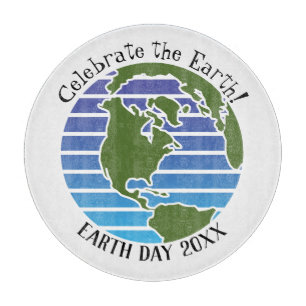 Tag der Erde Blaugrüner Globus Karte Planet Schneidebrett