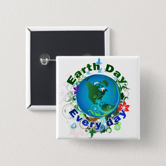 Tag der Erde Button (Vorne & Hinten)